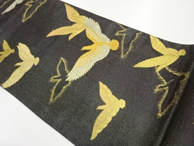 JAPANESE FUKURO OBI / WOVEN BIRDS